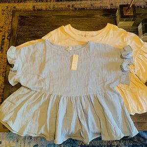 Ruffle Waist Top Bundle ~ Altar’d State & Francesca’s NWT!